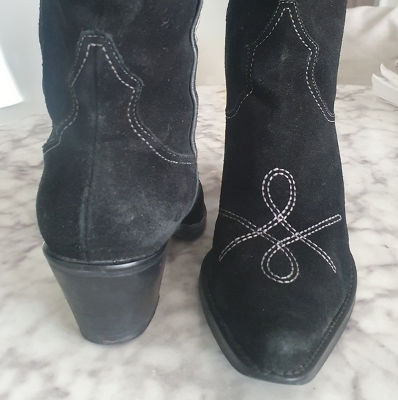 Cowboy black suede boots Franco Sarto - Picture 3 of 8